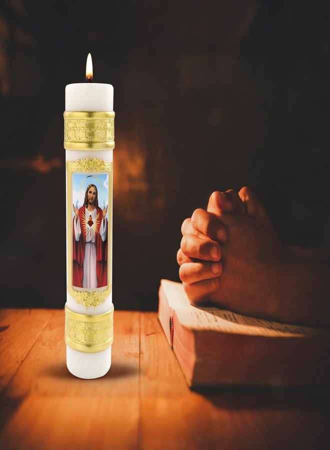 TALPGOD Sacred Heart of Jesus Christ Candles,Christian Religious Prayer Candles for Church,Room and Catholic Home Decor Gift,Sagrado Corazón De Jesus Cirios Religiosos Catolicos - Image 4
